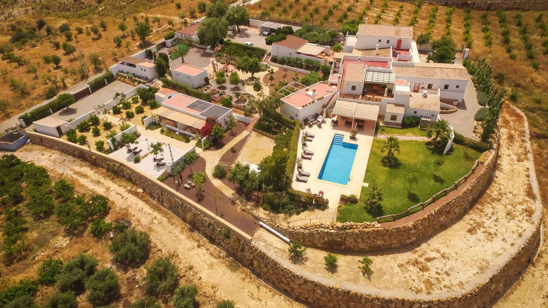 Bed and Breakfast in Andalusia: aerial view of B&B Cortijo El Sarmiento